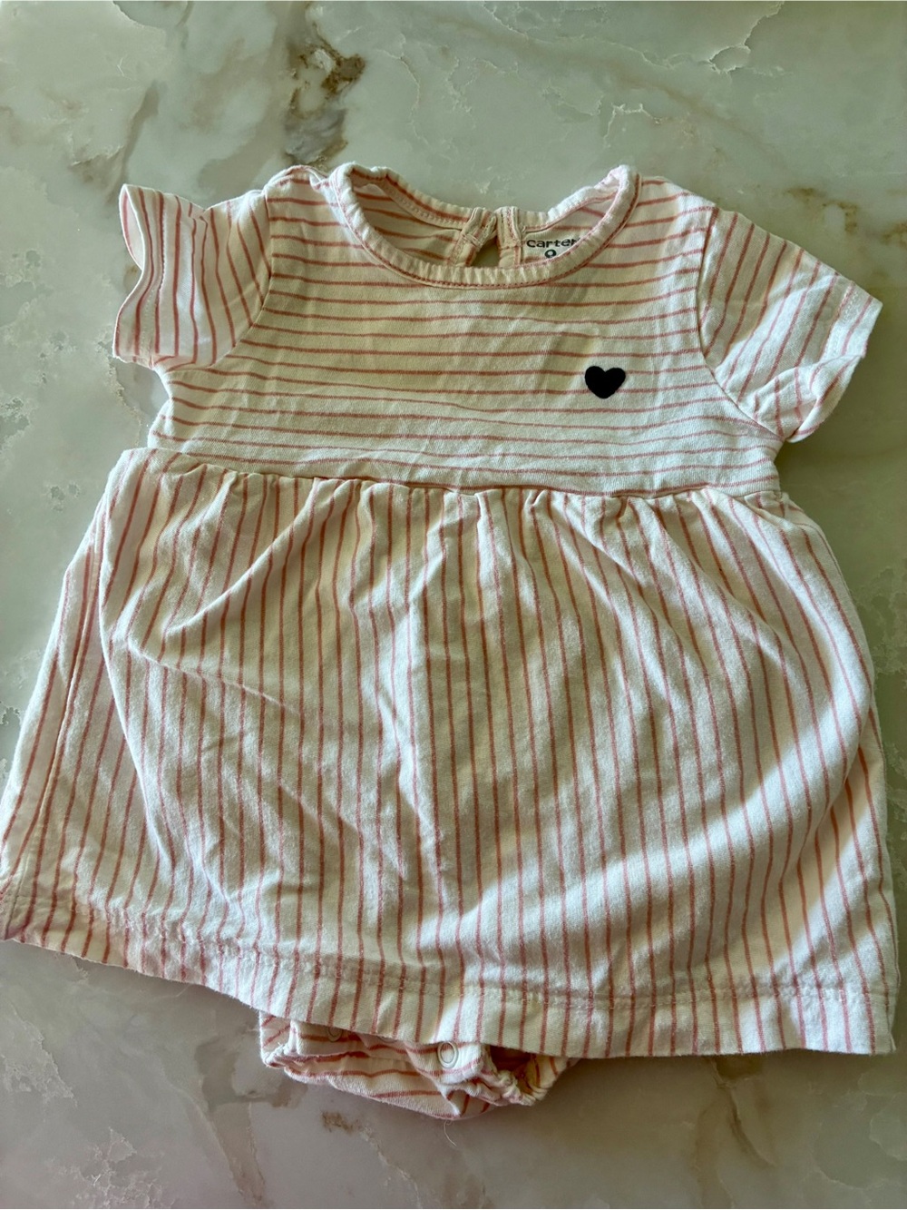 Carter's Pink Stripe Baby Romper Dress